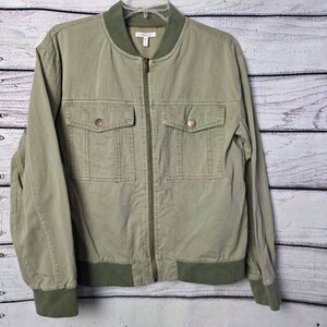 Maurices Sage Green Bomber Utility Jacket S
